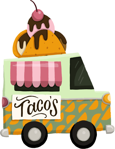 Dessert Tacos illustration by Laura Bohill